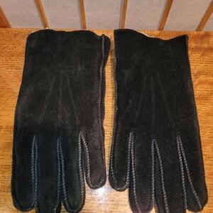 Black Suede Men's Gloves